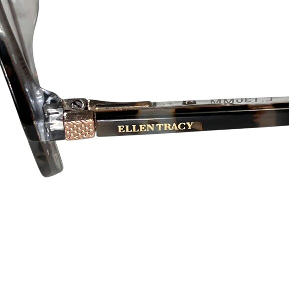 Ellen Tracy Pamplona Eye Glass Frames Only Teal Tortoise Shell 50 15 130 - Picture 8 of 12